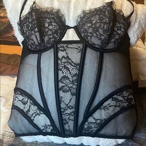 Black Lace Corset Top